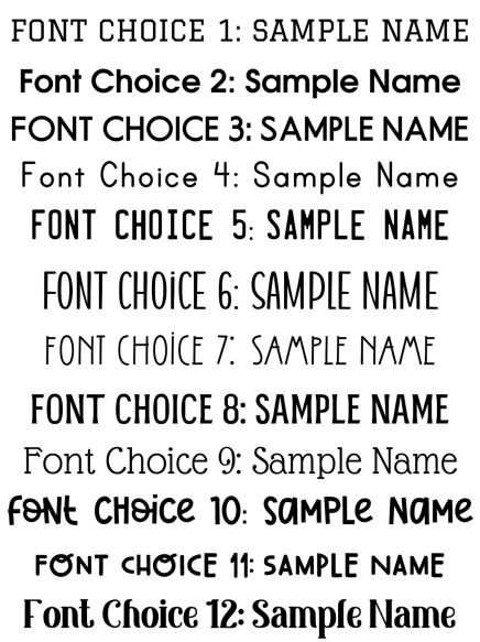 Silicone dog tag font styles and typography layout preview 1