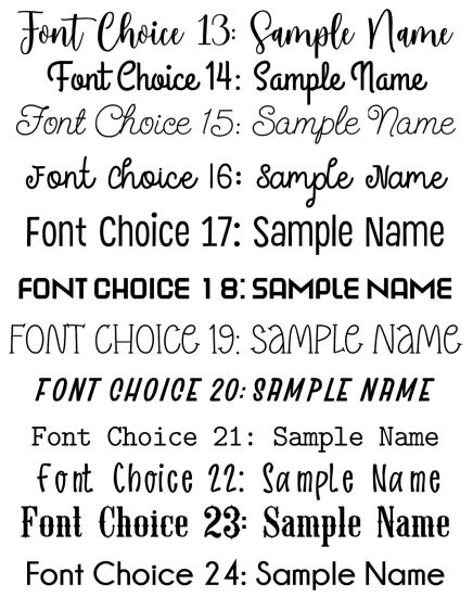 Silicone dog tag font styles and typography layout preview 2