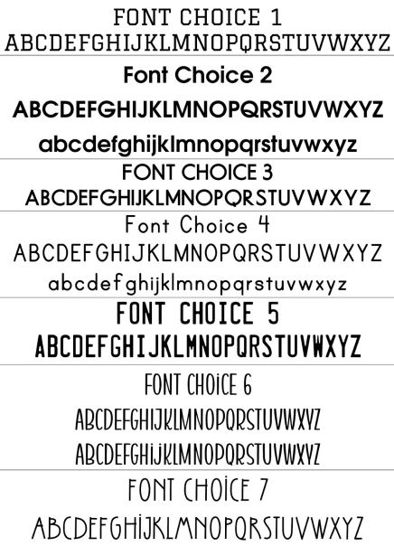 Silicone dog tag font styles and typography layout preview 3